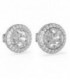 Pendientes Mujer Guess de 1 cm. en acero inox. con piedras.