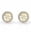 Pendientes Mujer Guess de 1,2 cm en acero inox. con piedras.