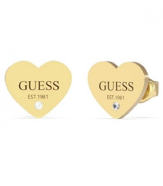 Pendientes Mujer Guess de 1,1 cm. en acero inox. con piedras.