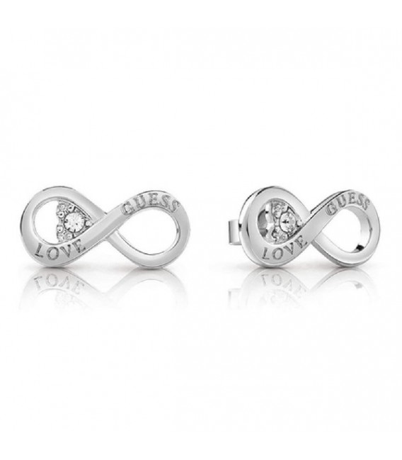 Pendientes Mujer Guess de 1,2 cm. en acero inox. con piedras.