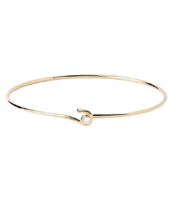 Pulsera Mujer PDPaola de 18 cm. de longitud con piedra en plata con baño de oro de 18k.