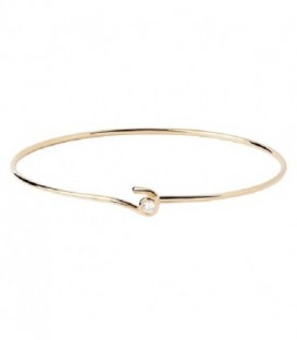 Pulsera Mujer PDPaola de 18 cm. de longitud con piedra en plata con baño de oro de 18k.