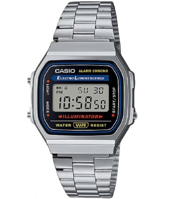 Reloj Hombre Casio digital multifunción de 34 mm. con correa de acero inox.