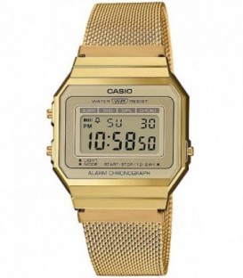 Reloj Unisex Casio digital multifunción de 32 mm. con correa de malla en acero inox.