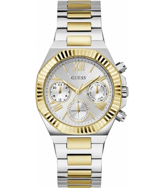 Reloj Mujer Guess multifunción de 38 mm. en acero inox. y correa de eslabones.