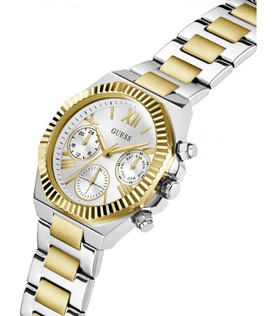 Reloj Mujer Guess multifunción de 38 mm. en acero inox. y correa de eslabones.