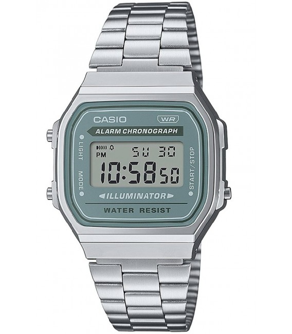 Reloj Unisex Casio digital multifunción de 34 mm. con correa de acero inox.