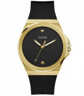 Reloj Hombre Guess minimalista de 44 mm. en acero inox. con correa de caucho.