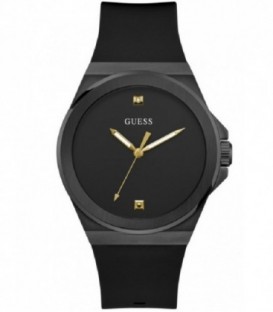 Reloj Hombre Guess minimalista de 44 mm. en acero inox. con correa de caucho.