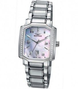 Reloj Mujer Sandoz de 27 mm. con detalles en nácar y diamantes.