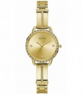 Reloj Mujer Guess de 30 mm en acero inoxidable dorado con piedras.