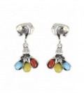 Pendientes artesanal con minerales naturales 0953