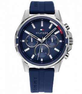 Reloj Hombre Tommy Hilfiger multifunción de 45 mm. con correa de silicona.