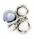 Anillo artesanal con perlas naturales 1024 talla 14 (17,1 mm).