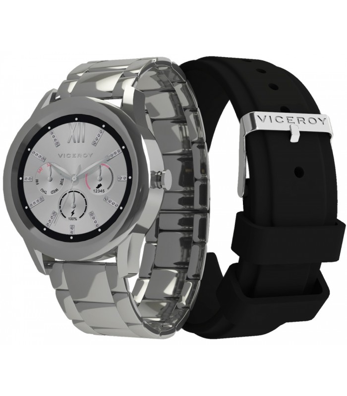 Reloj Viceroy Smart Pro para mujer con brazalete de acero y correa de  caucho negra - 41102-80 — My Watches Corner