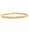 Pulsera para Mujer elaborada en oro de 18 k. con chatones de diamantes de 1 kt 998PUSABU003.