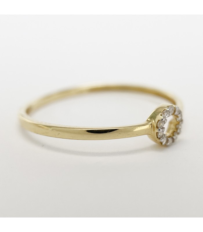 Joyería Zubiaga - Compra Anillo para Mujer talla 14 (17,1 mm. diametro  inteior) de oro de 18k. con diamantes brillantes de 0.04 CTES 9169SOSBIT023.
