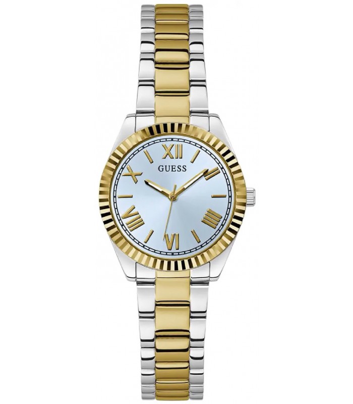 Joyería Zubiaga - Compra Reloj Mujer Guess clásico de 30 mm. en acero inox.  bicolor con pulsera de eslabones.