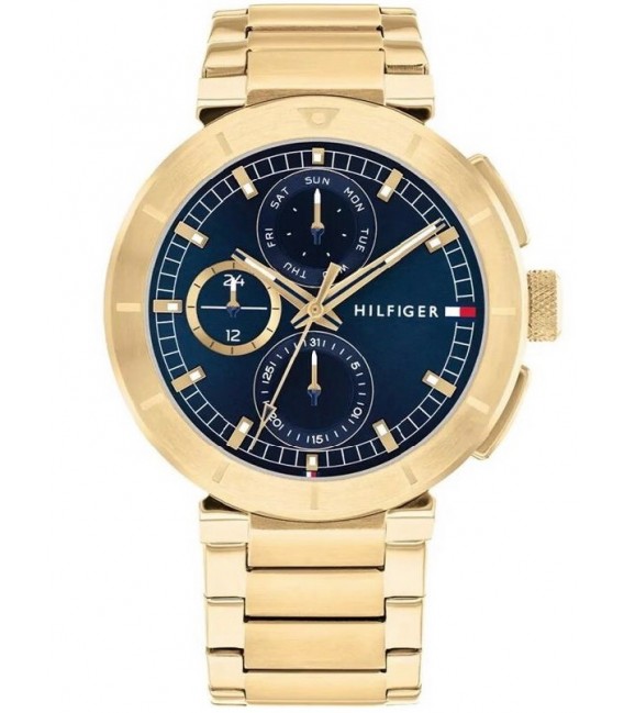 Reloj Hombre Tommy Hilfiger Multifución de 44 mm. elaborado en acero inox. con pulsera de eslabones.