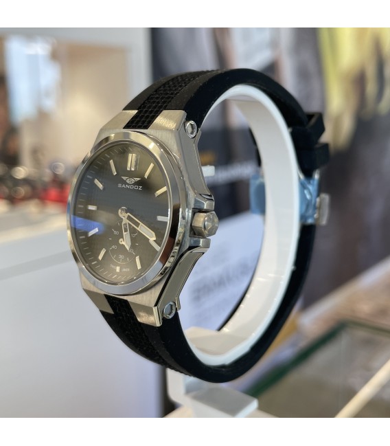 Reloj Mujer Sandoz Suizo de 34 mm. con correa de silicona.